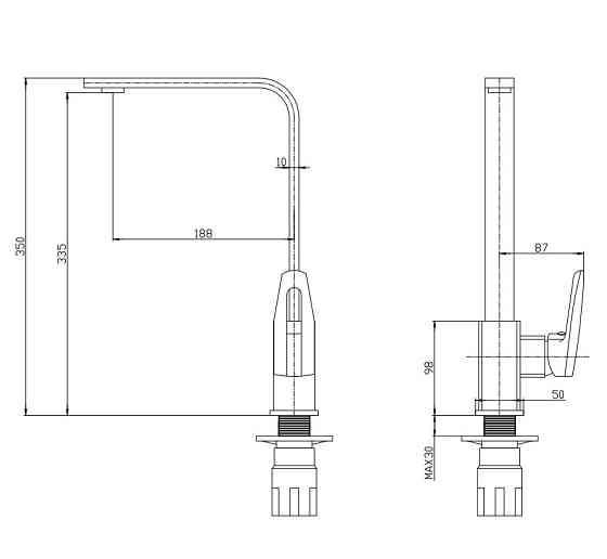 Кухонний змішувач Mixxus Pegas 014 Nut MI6247 стильний та надійний Харків