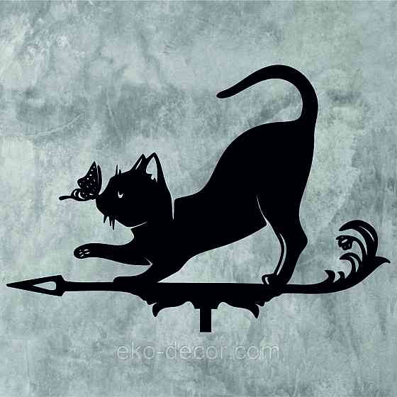 Декоративное настенное Панно «Кот» Декор на стену 90*62 см, Черный Киев