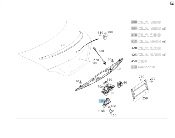 Mercedes-Benz  A1177500085 Замок кришки багажника C-Class W205 E-class W213 CLA C117 A-class Sedan V177 Одесса