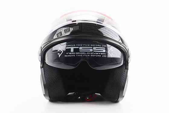 Шолом відкритий+відкидні окуляри BLD-708 S (55-56см), ЧОРНИЙ глянець Киев