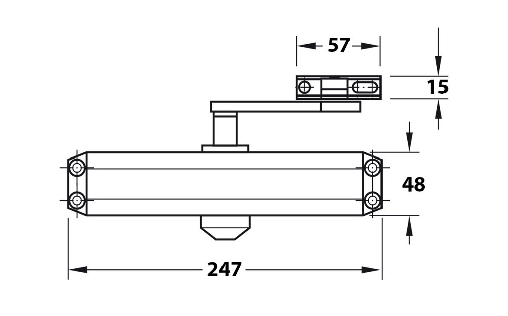 Доводчик дверей від 75 до 100 кг SEVEN DC-7744 silver Київ - фото 7