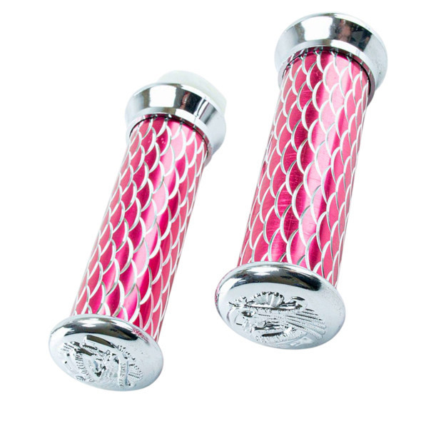 Ручки комплект алюминевые малиновые руля Мукачево - изображение 1