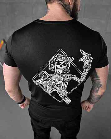 Тактична потовідвідна футболка SABUR skull black ВТ5128 Київ