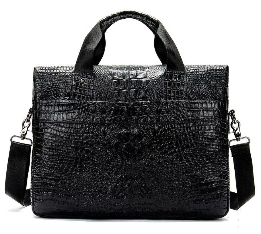 Сумка для ноутбука с тиснением под рептилию Vintage 14718 Черная Киев - изображение 1