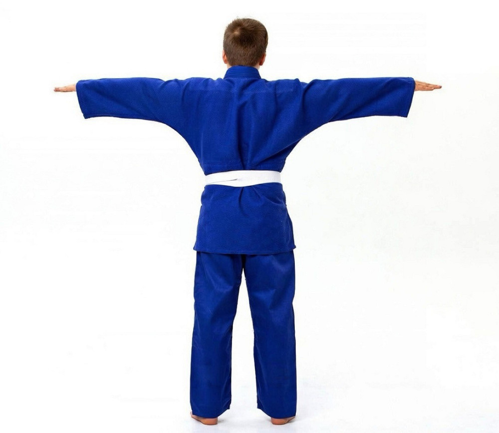 Кимоно для дзюдо синее ROOMAIF (рост 130-200см) Вишнёвое - изображение 2
