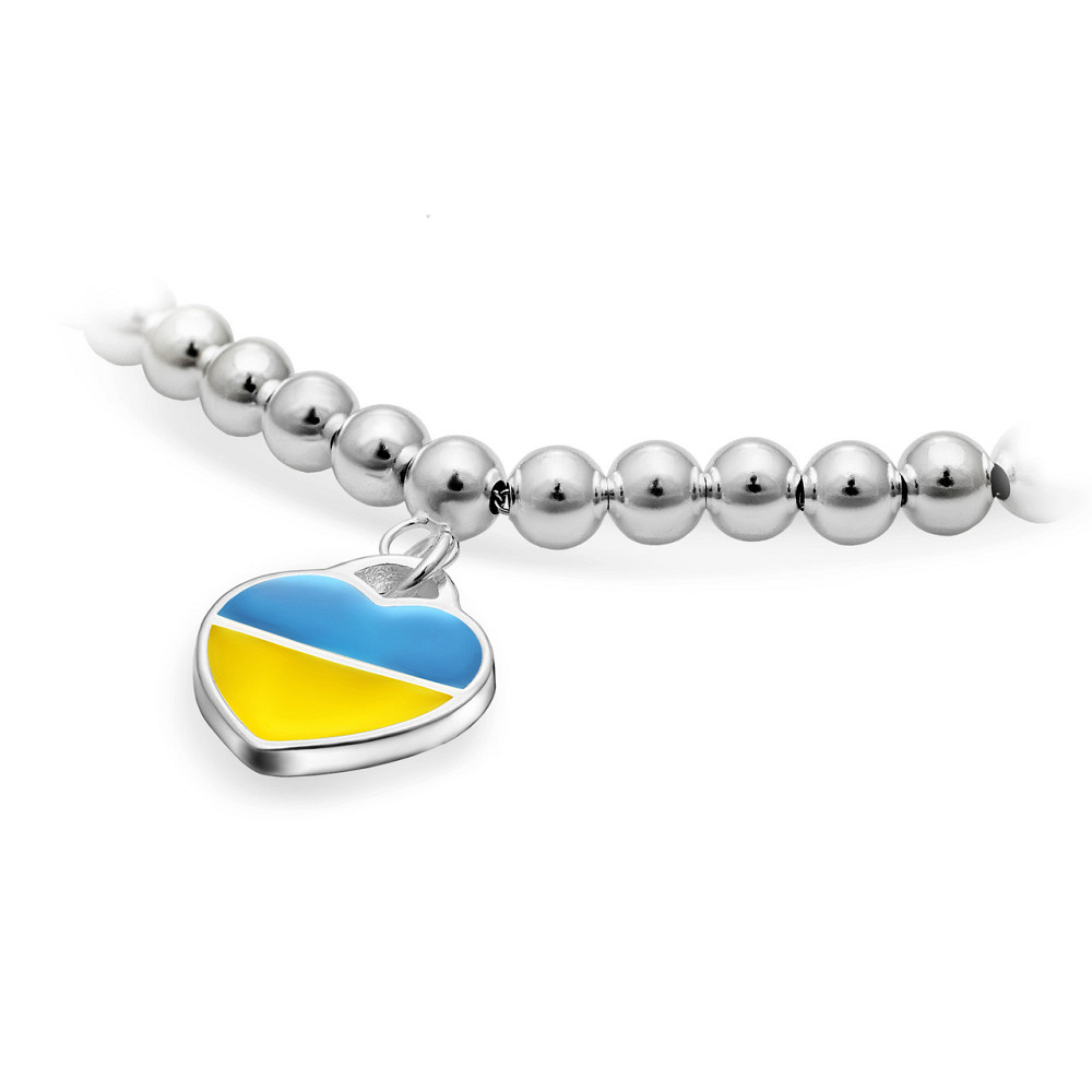 Срібний браслет з намистин "З Україною в серці" MasterSem Київ - фото 2