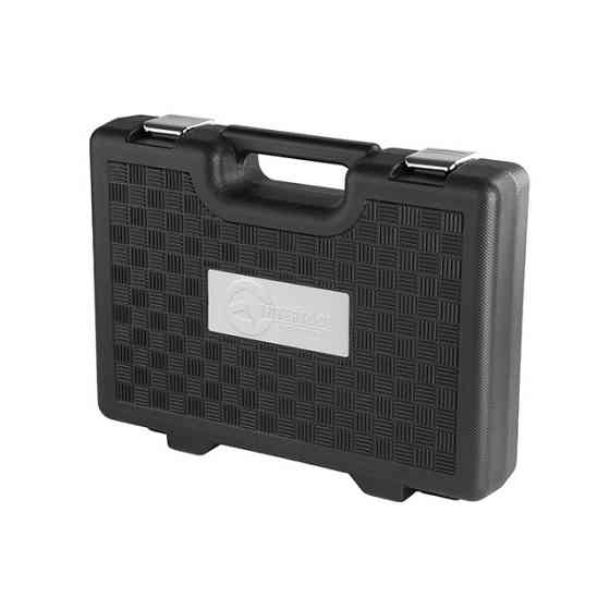 Набір інструментів, проф., 1/2" + 1/4", Cr-V, 72 од., головки: 4-27 мм, біти 33 од., кейс INTERTOOL ET-6072 Київ