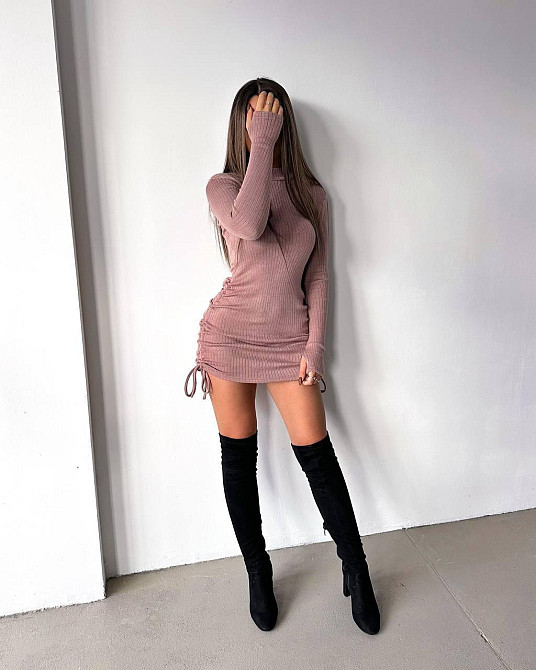 Женское привлекательное теплое платье-гольф из ангоры Мокко, 46/48 Одесса - изображение 5