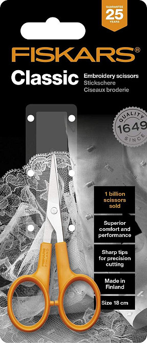 Портновские ножницы для вышивания и поделок 10 см Fiskars 