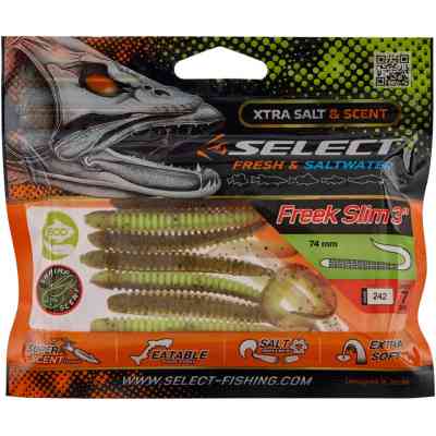 Силикон рыболовный Select Freek Slim 3" 242 (7 шт/уп) (1870.72.57) Винница