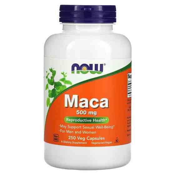 Мака NOW Maca, 500 mg, 250 Veg Capsules Луцк