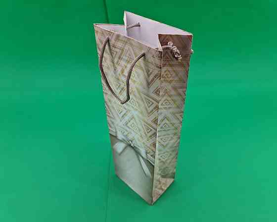 Пакет бумажный подарочный под бутылку  12/9/36(артBUT-18) (12 шт) Харьков