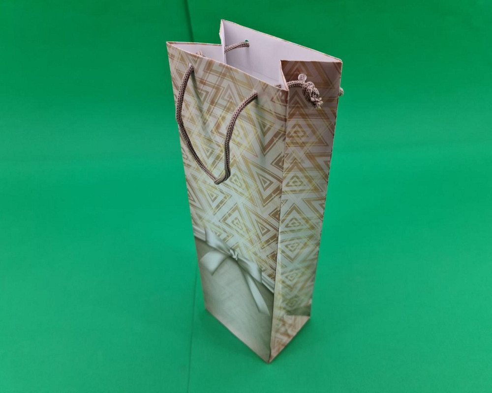 Пакет паперовий подарунковий під пляшку 12/9/36 (артBUT-18) (12 шт.) Харків - фото 1