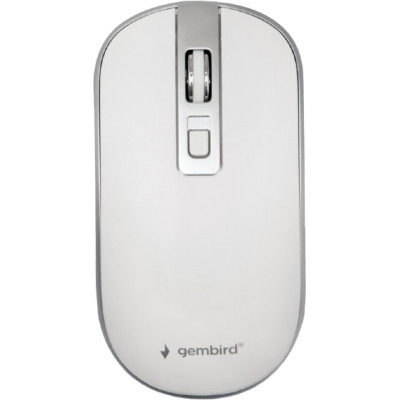 Мишка Gembird MUSW-4B-06-WS Wireless White-Silver (MUSW-4B-06-WS) Вінниця - фото 1