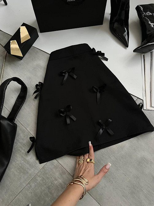 Женская трендовая юбка с бантиками костюмка 44/46 Одесса - изображение 4