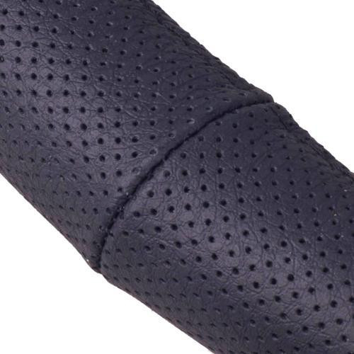 Чорний перфорований шкіряний чохол на кермо 331 M з 3 швами Харків - фото 6