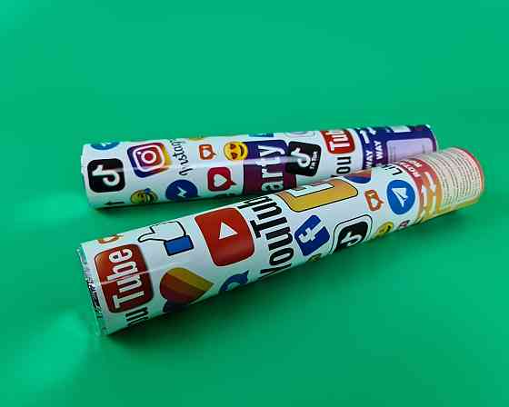 Хлопушка пневматическая Социальные сети, 30 см 4830-19 (1 пачка) Харьков