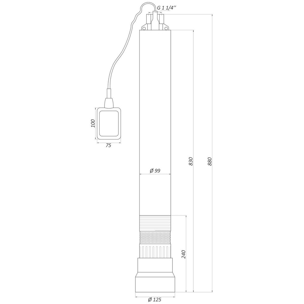 Насос колодезный OPTIMA OP 5,1- 10 F 1,1 кВт ( с поплавком ) (000018993) Киев - изображение 7