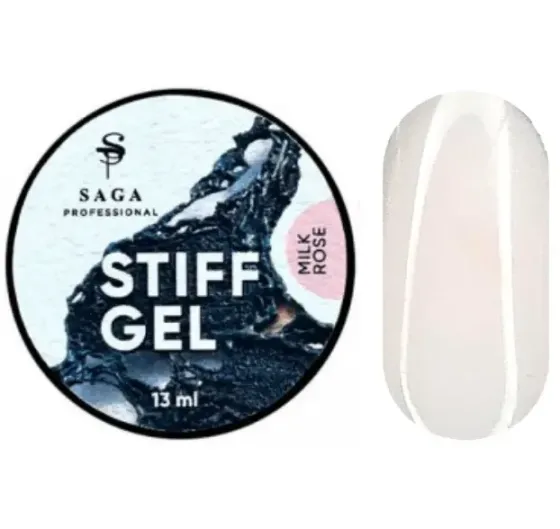 Гель для наращивания Saga Stiff Gel 03 густой гель-желе молочно розовый Киев