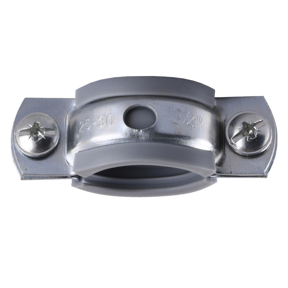 Хомут в сборе CR 3/4″ (25-30мм) с винтом-шурупом 8*80 и дюбелем в уп., серый (000006303) Киев - изображение 2