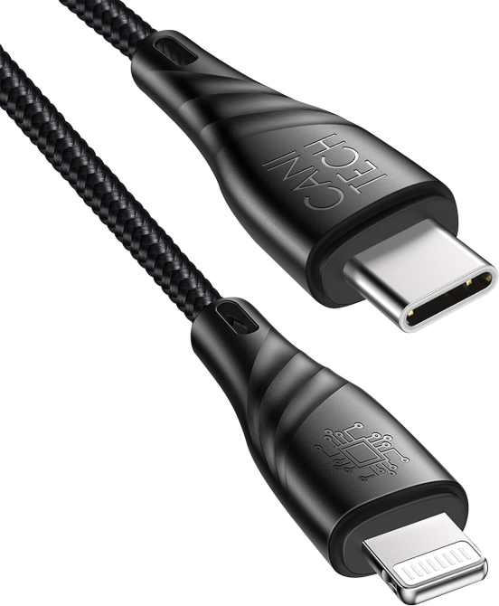 Зарядний кабель USB Type-C з нейлоновим плетенням, сертифікований MFi, кабель Apple Lightning, швидка зарядка (швидше в 2,5 рази) Київ - фото 1