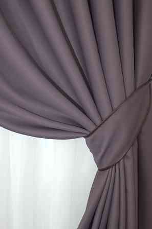 Комплект готовых штор VR-Textil Блэкаут Midnight № 1231ш Марсала 150х290 см 2 шт (33-0078) Киев
