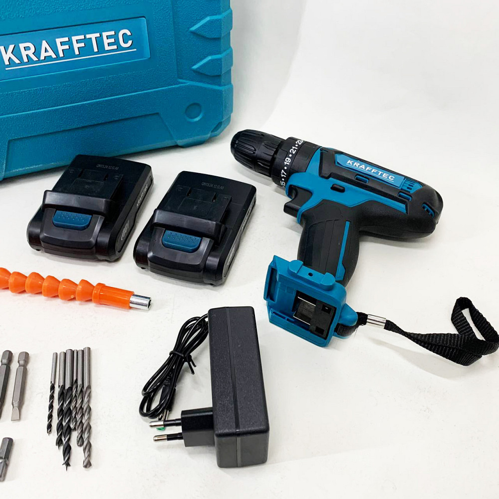 Шуруповерт з різними насадками та пристосуваннями, Акумуляторний шуруповерт з насадками в кейсі BC-15 Львів - фото 5