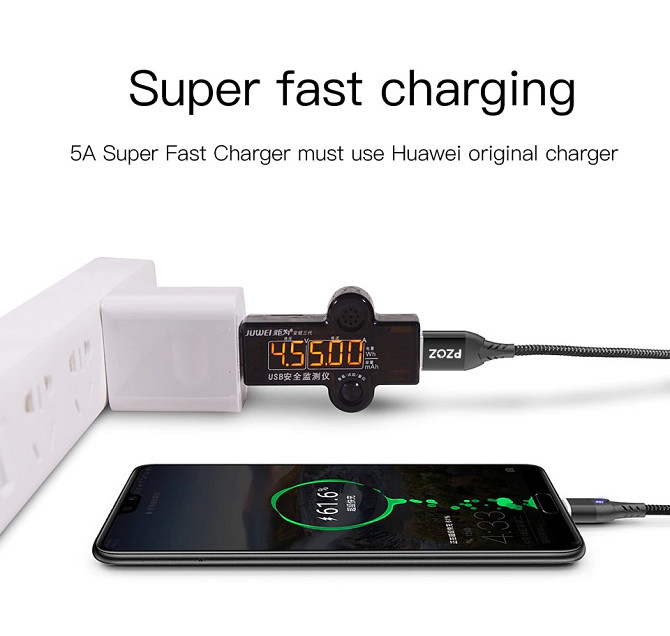 Магнітний кабель з наконечником PZOZ Lightning 5 А для заряджання та передавання даних (Чорний, 1м) Николаев - изображение 3