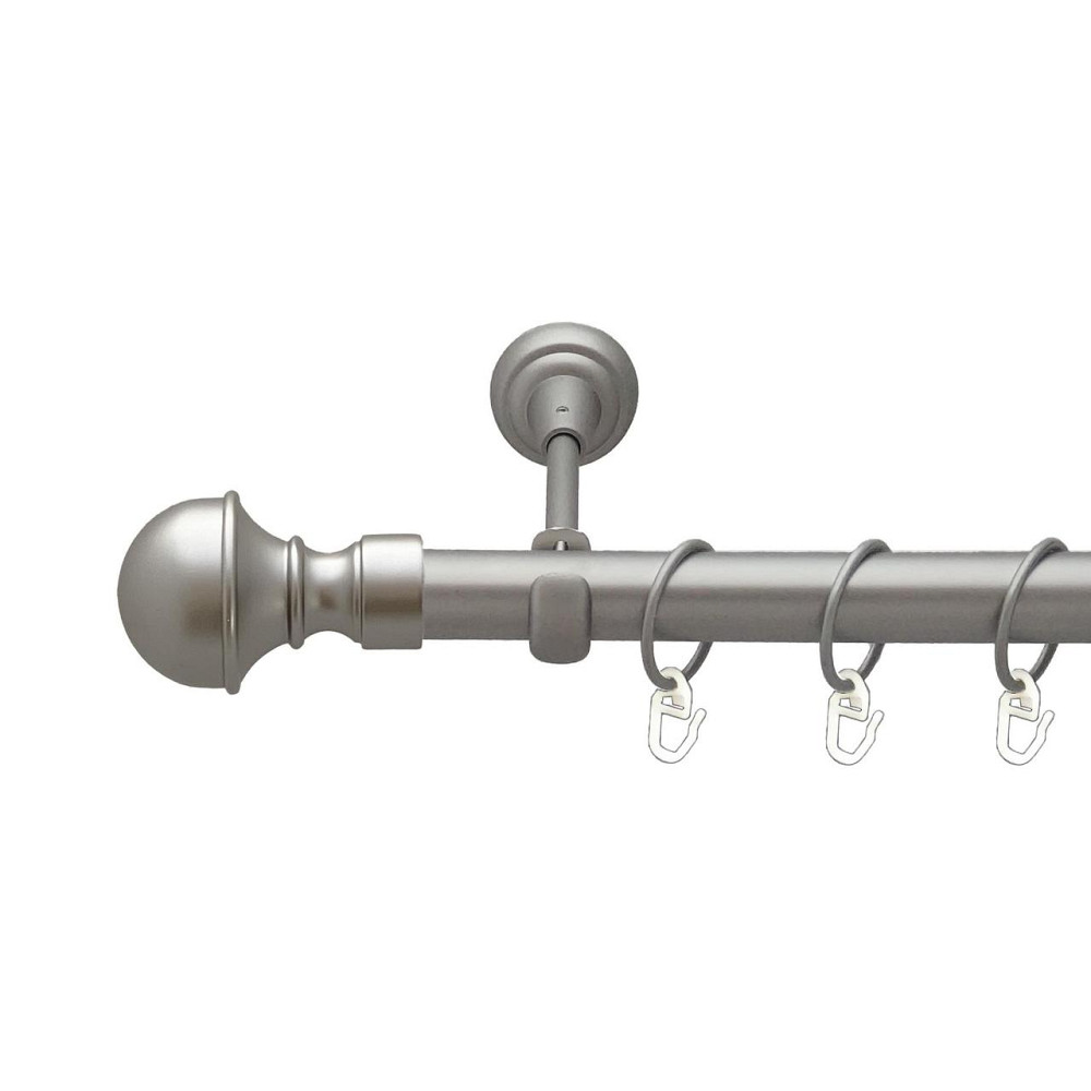 Карниз Orvit Бостон металевий однорядний відкритий гладка труба кільце металеве Сатин 25 мм 140 см (00-00027465) Львів - фото 1