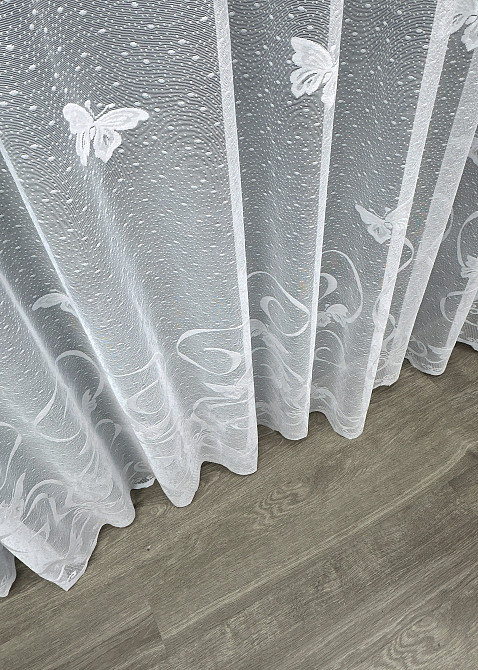 Тюль VR-Textil 1560т Метелики Жакард Білий 300х270 см (42-0468) Київ - фото 8