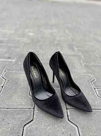 Comer Туфлі жіночі COMER чорні оксамит каблук 11см 39р (1929) Коломыя