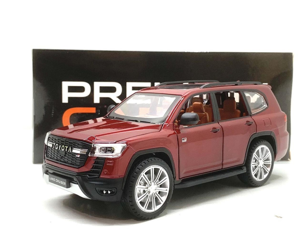 Машина Автосвіт Toyota Land Cruiser інерційна відчиняються двері капот багажник 20 см 1:24 Бордова (AP-2034) Чернігів - фото 9