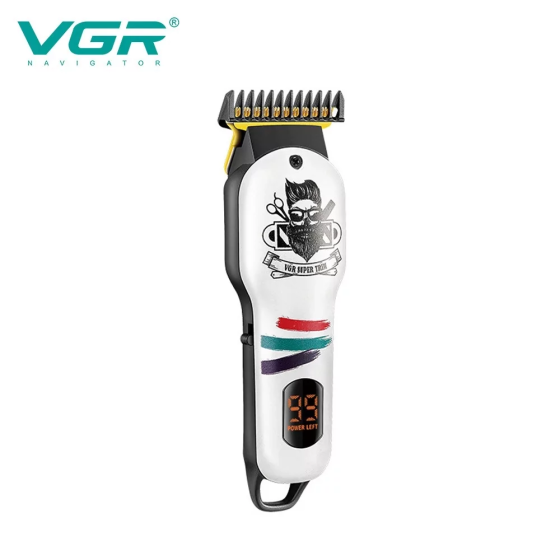 Акумуляторна машинка для стрижки волосся VGR V-971 з дисплеєм (4 насадки) Вінниця