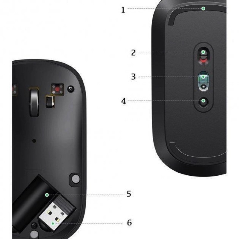 Миша бездротова UGREEN MU001 Portable Wireless Mouse (Black) UGR-90372 Одеса - фото 2