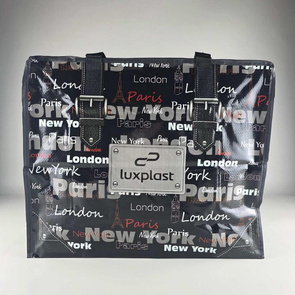 Полипропиленовая сумка на змейке  хозяйственная  с цветным рисунком №2 Париж (1 шт) Харьков - изображение 1