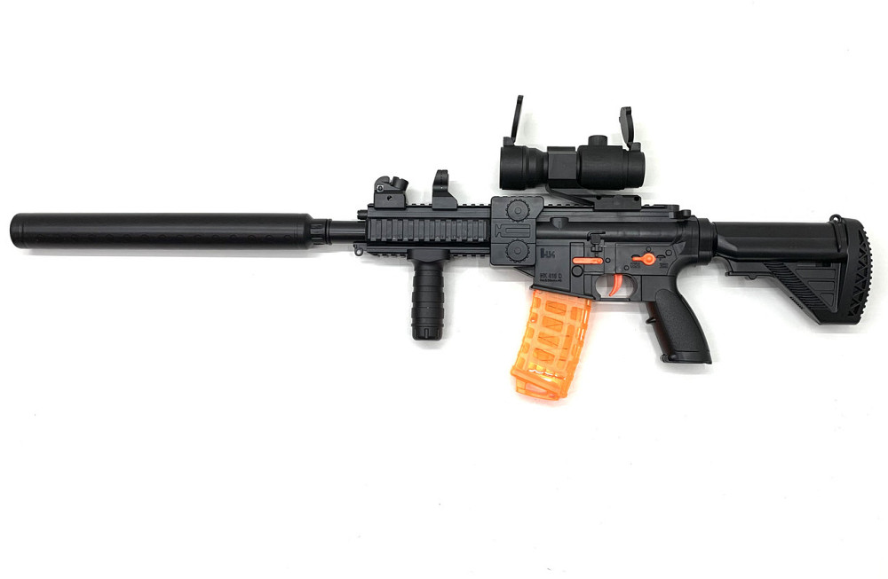 Іграшковий автомат з глушником м'якими патронами знімний приціл 79 см (906) Чернігів - фото 1