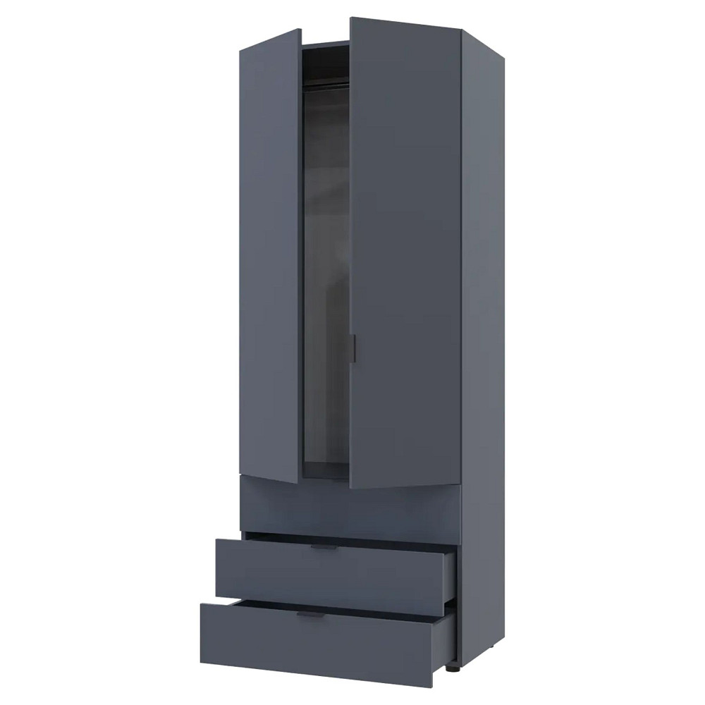 Шкаф распашной для одежды Doros Гелар 77,5х49,5х203,4 см Графит (DRS-011107) Днепр - изображение 5