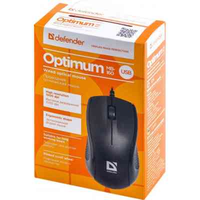 Мишка Defender Optimum MB-160 Black USB (52160) Вінниця