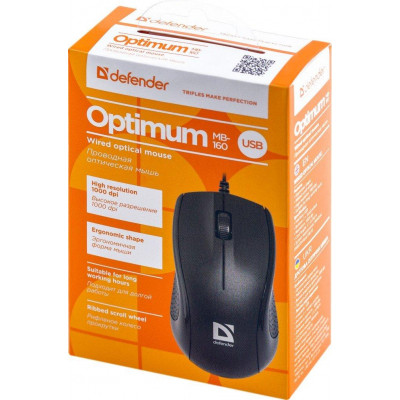 Мишка Defender Optimum MB-160 Black USB (52160) Вінниця - фото 4