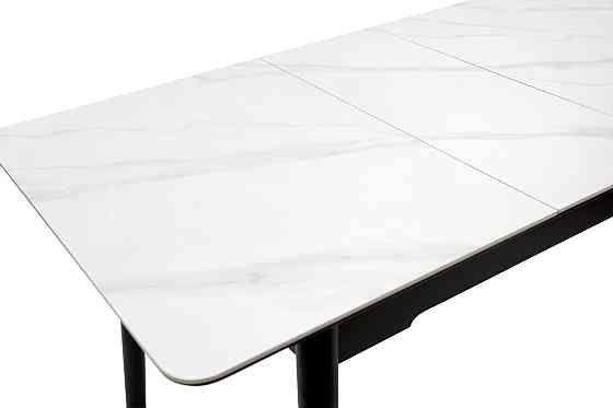 Стіл Нептун 95/125*70 чорний/керам біла Киев