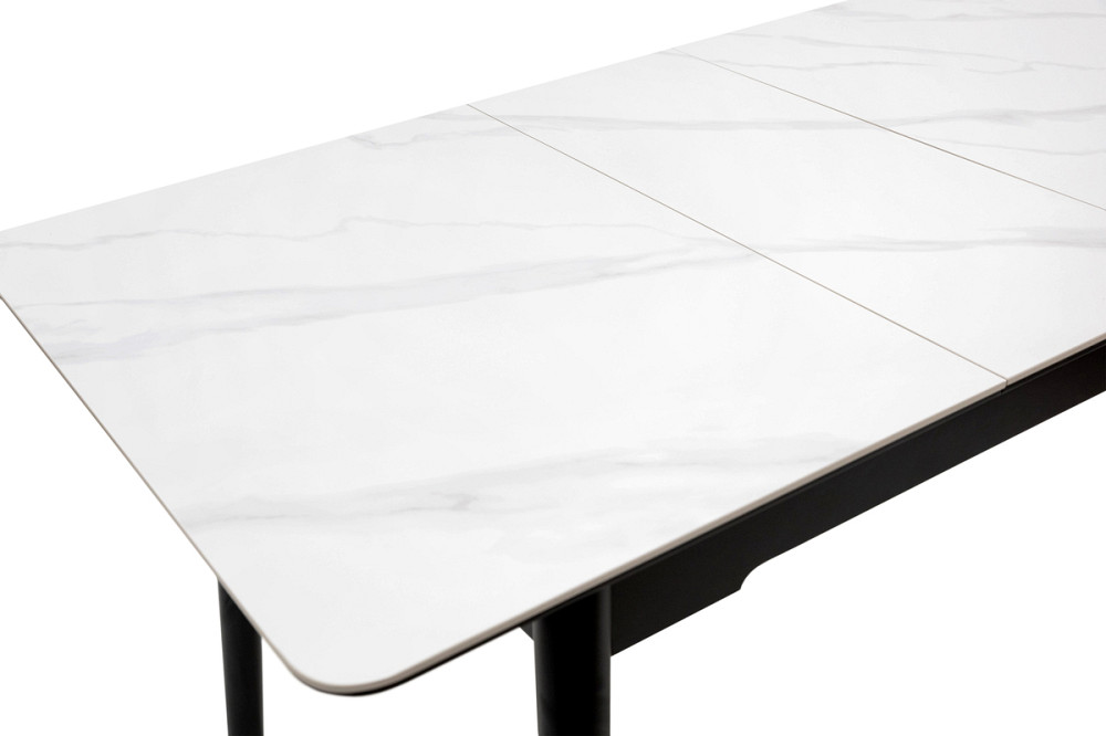 Стіл Нептун 95/125*70 чорний/керам біла Киев - изображение 3