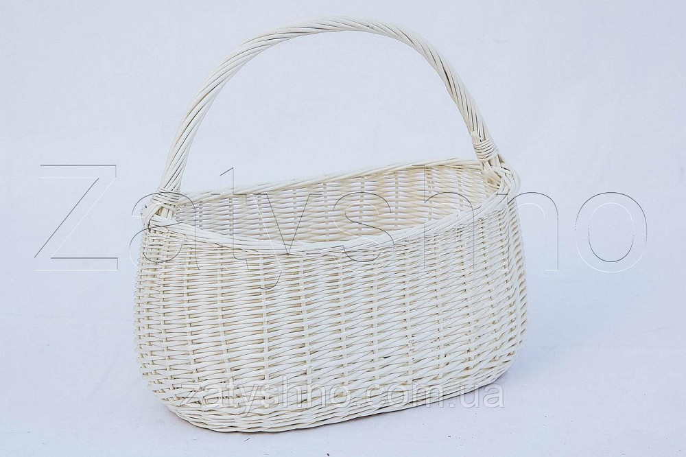 Корзина пасхальная белая | корзина на Пасху | кошик на пасху | плетеная корзина на Пасху из лозы Киев - изображение 2