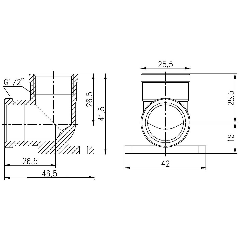 Куточок настінний Thermo Alliance Forte 1/2" ВВ SF37115 Київ - фото 2
