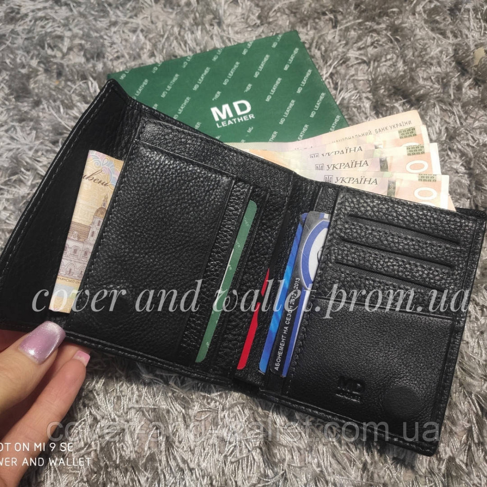 Тонкий чоловічий шкіряний гаманець на магнітній застібці  MC 604 A Київ - фото 3