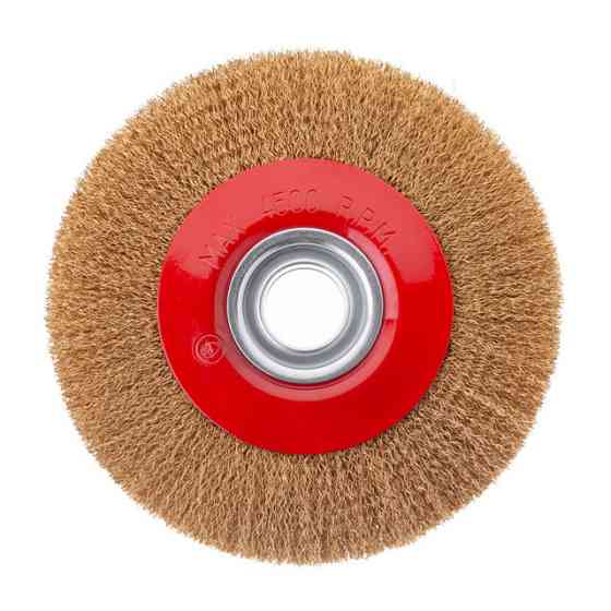 Щітка кільцева, 200×32 мм, кручений дріт покритий латунню, 4500 об/хв INTERTOOL BT-6201 Київ