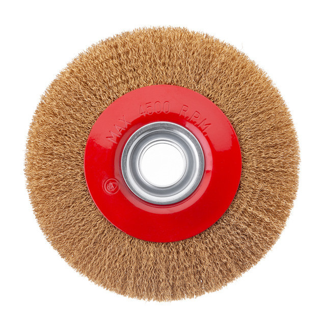 Щітка кільцева, 200×32 мм, кручений дріт покритий латунню, 4500 об/хв INTERTOOL BT-6201 Київ - фото 2