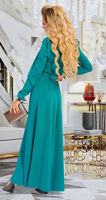 Шовкове жіноче плаття максі з розрізом Київ - фото 4