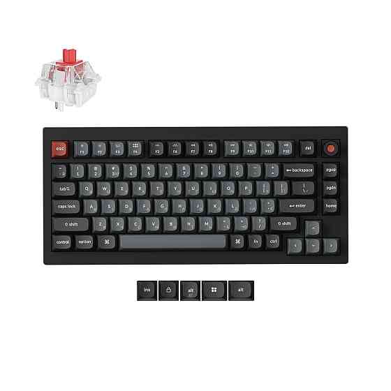 Клавіатура Keychron V1 8K Keychron Super Red Switch Black RGB (V1W-D1-UA) ( 21752 ) Харьков