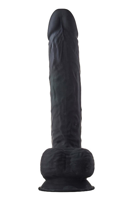 Фаллоимитатор гигантский реалистичный Dreamtoys Real Love на присоске с мошонкой, черный Sex Aura Киев - изображение 4