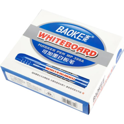 Маркер Baoke для сухостираемых досок, 2.5 мм синий 12 шт (MARK-BOA-BAO399BL-12) Винница - изображение 1